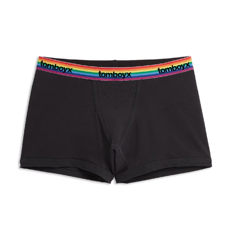 4.5" Trunks - Black Rainbow Logo