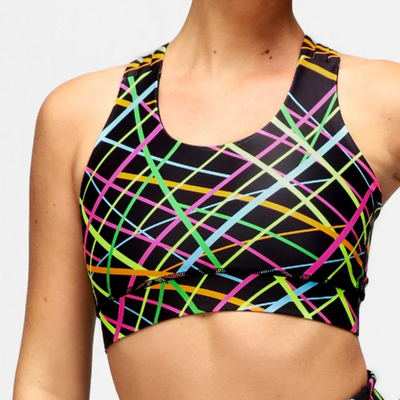 Clubbercise Neon Beam Cross Back Bra