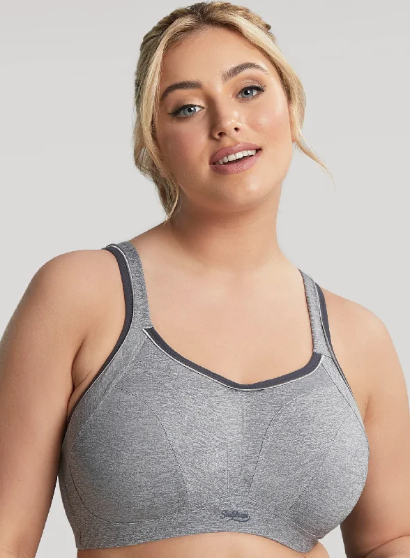 Sculptresse: Activate Non Padded Sports Bra Charcoal Marl