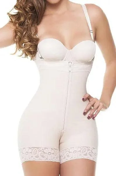 Short Strapless Faja With  Removable Straps #5040